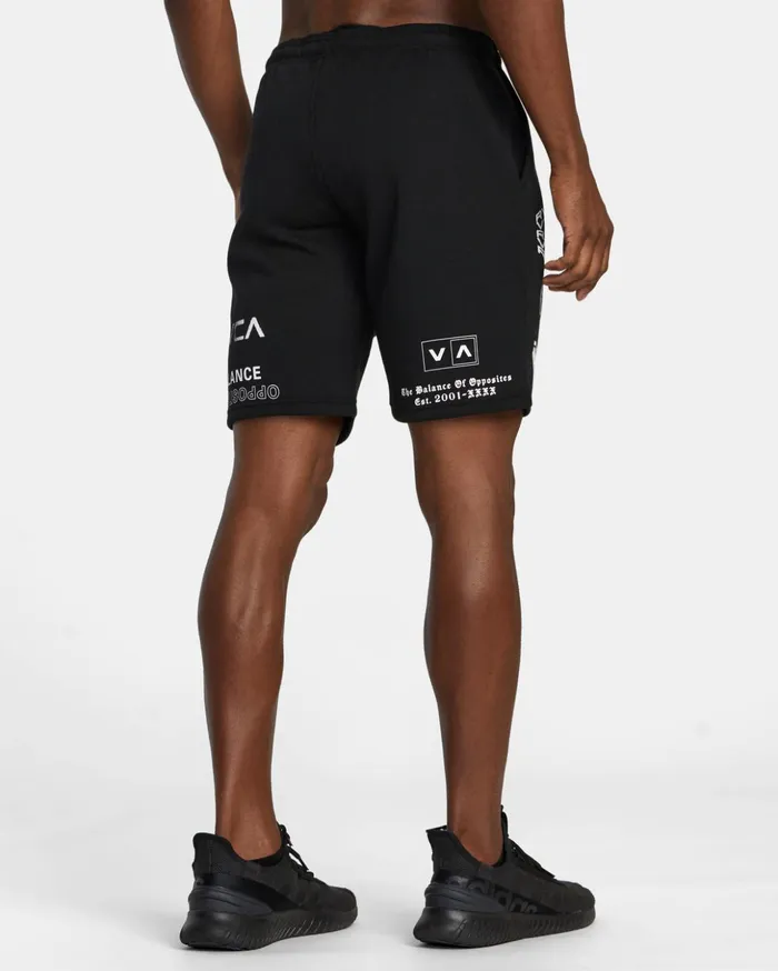 RVCA Shorts Hybrids VA Sport 19034 Sports Sweat Shorts Blackwhite 8211 Men