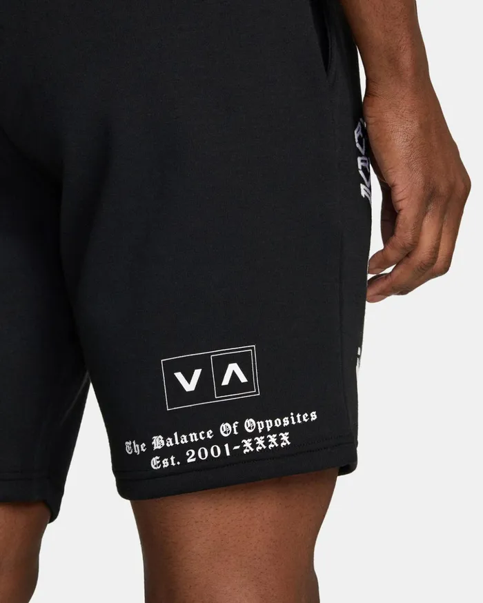 RVCA Shorts Hybrids VA Sport 19034 Sports Sweat Shorts Blackwhite 8211 Men