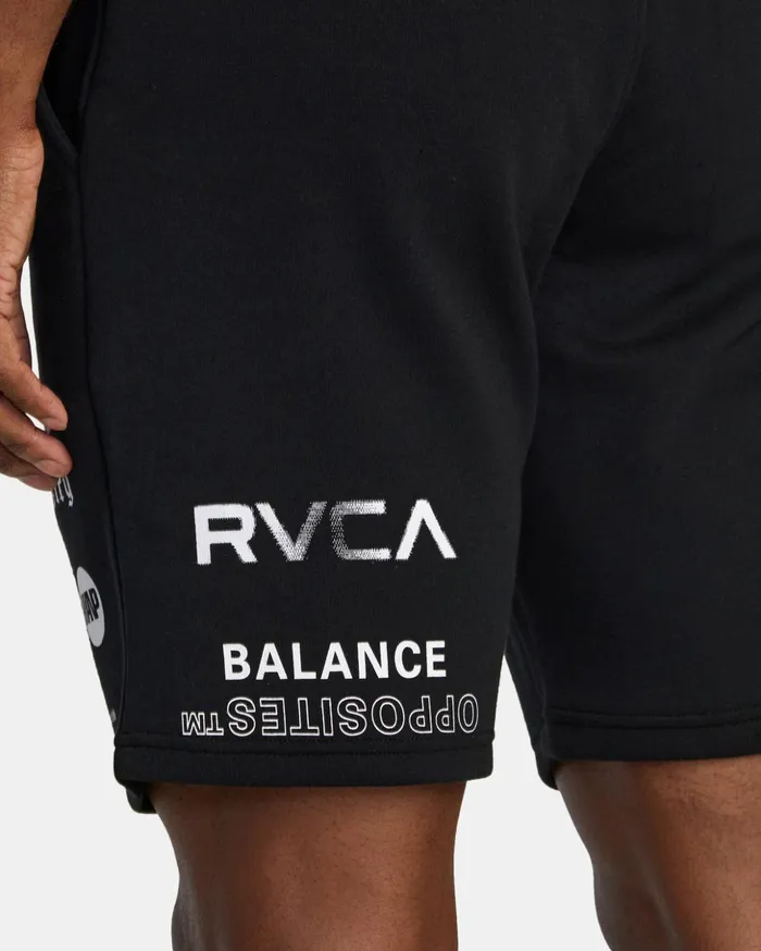 RVCA Shorts Hybrids VA Sport 19034 Sports Sweat Shorts Blackwhite 8211 Men