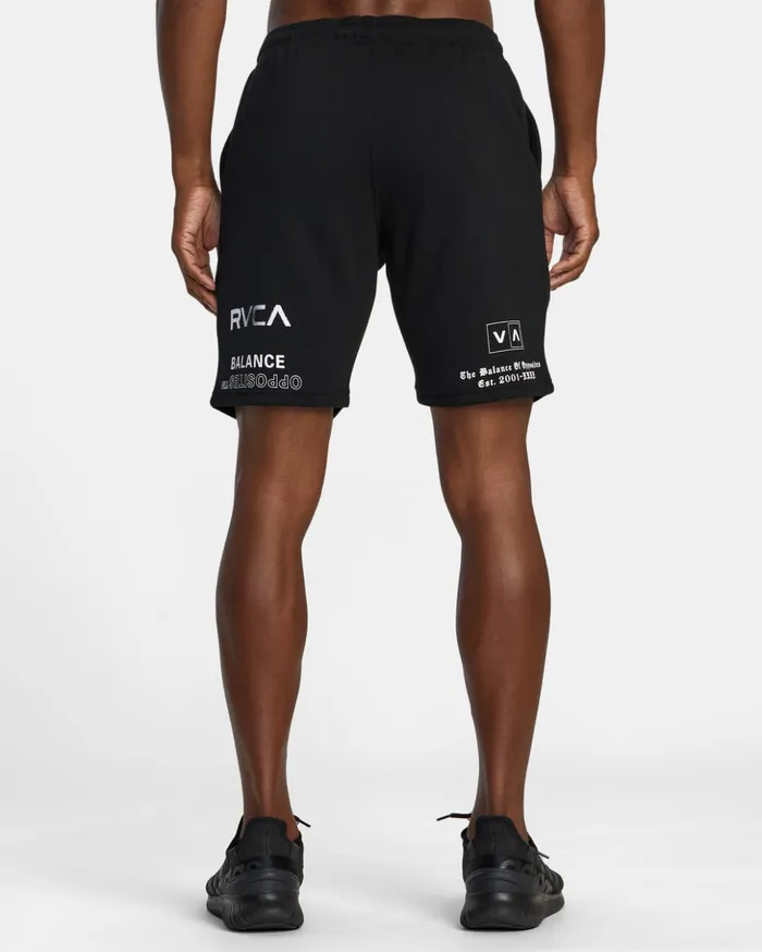 RVCA Shorts Hybrids VA Sport 19034 Sports Sweat Shorts Blackwhite 8211 Men