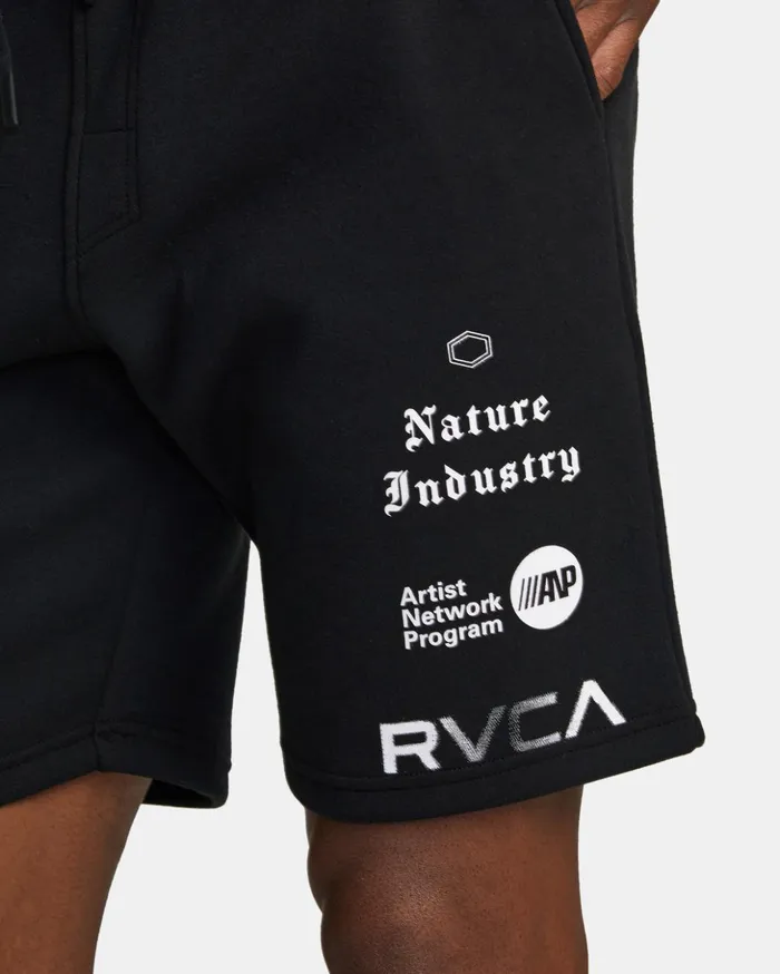 RVCA Shorts Hybrids VA Sport 19034 Sports Sweat Shorts Blackwhite 8211 Men