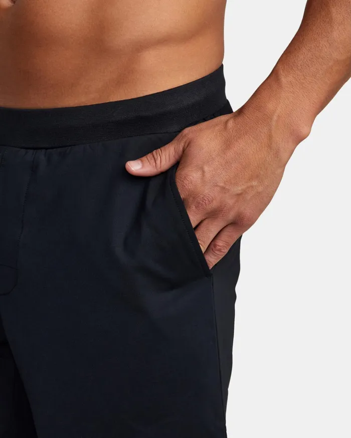 RVCA Shorts Hybrids VA Sport Trainer Elastic Waist Shorts Black 8211 Men