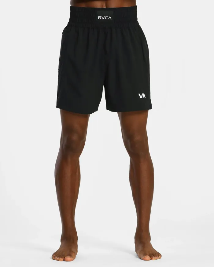 RVCA Shorts Hybrids Yogger Elastic Waist Boxing Shorts 17034 Black 8211 Men
