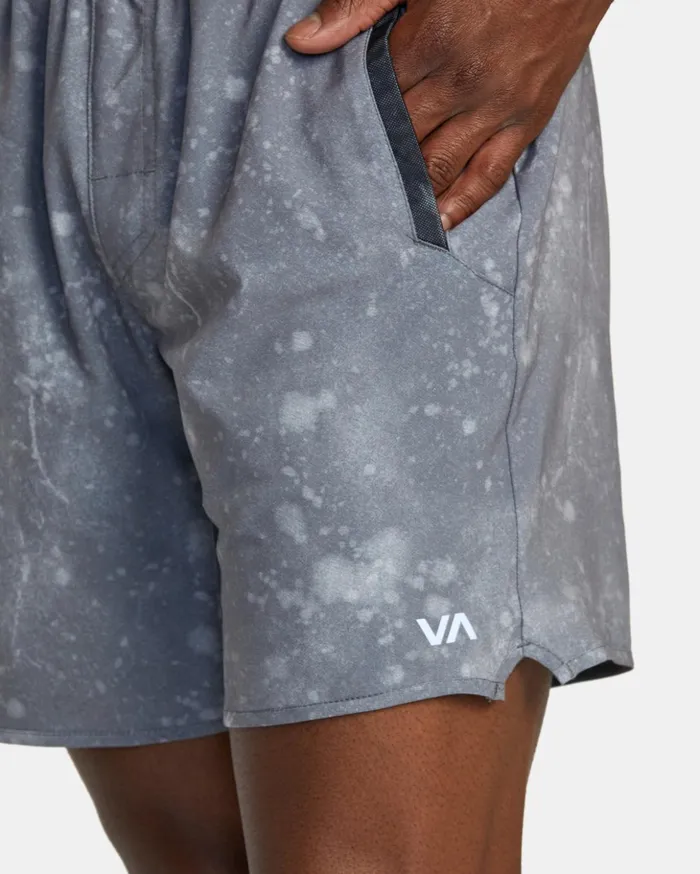 RVCA Shorts Hybrids Yogger Stretch Elastic Waist Shorts 17034 Smoke Bleach 8211 Men RVCA Shorts Hybrids Yogger Stretch Elastic Waist Shorts 17034 Smoke Bleach 8211 Men
