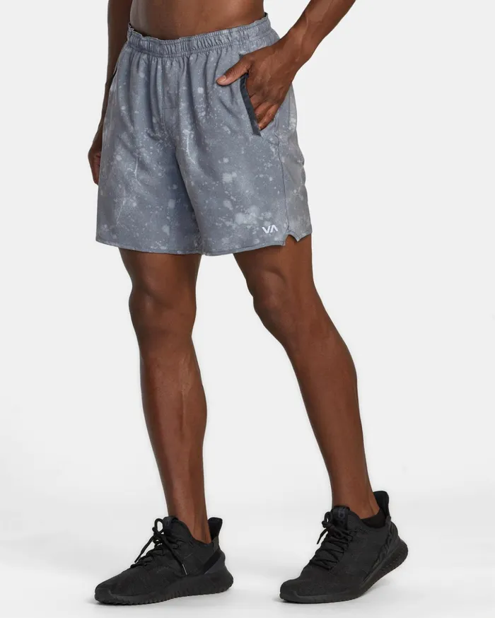 RVCA Shorts Hybrids Yogger Stretch Elastic Waist Shorts 17034 Smoke Bleach 8211 Men RVCA Shorts Hybrids Yogger Stretch Elastic Waist Shorts 17034 Smoke Bleach 8211 Men