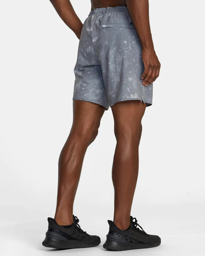 RVCA Shorts Hybrids Yogger Stretch Elastic Waist Shorts 17034 Smoke Bleach 8211 Men RVCA Shorts Hybrids Yogger Stretch Elastic Waist Shorts 17034 Smoke Bleach 8211 Men