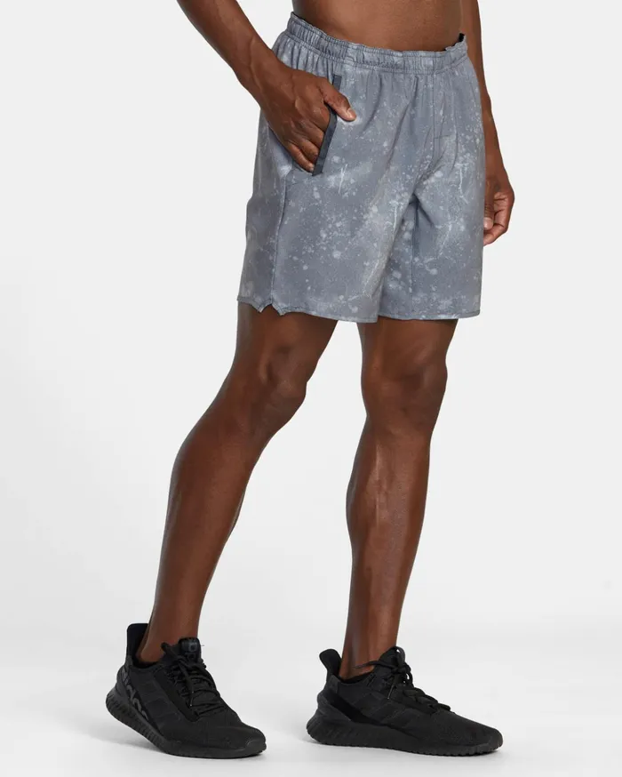 RVCA Shorts Hybrids Yogger Stretch Elastic Waist Shorts 17034 Smoke Bleach 8211 Men RVCA Shorts Hybrids Yogger Stretch Elastic Waist Shorts 17034 Smoke Bleach 8211 Men