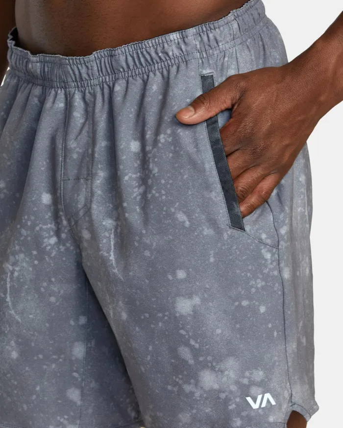 RVCA Shorts Hybrids Yogger Stretch Elastic Waist Shorts 17034 Smoke Bleach 8211 Men RVCA Shorts Hybrids Yogger Stretch Elastic Waist Shorts 17034 Smoke Bleach 8211 Men