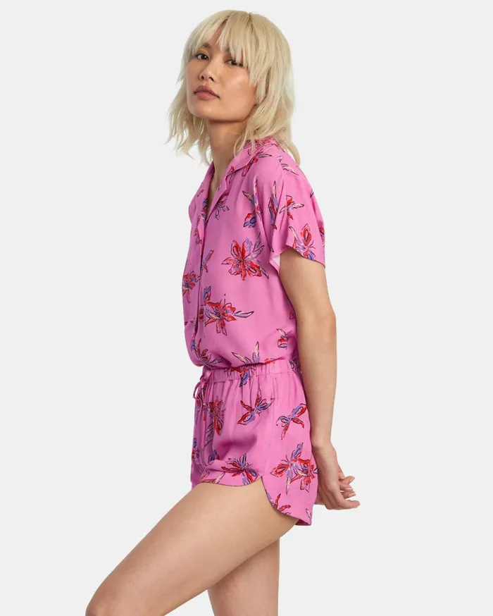 RVCA Shorts Skirts New Yume Eco Viscose Shorts Cyclamen 8211 Women