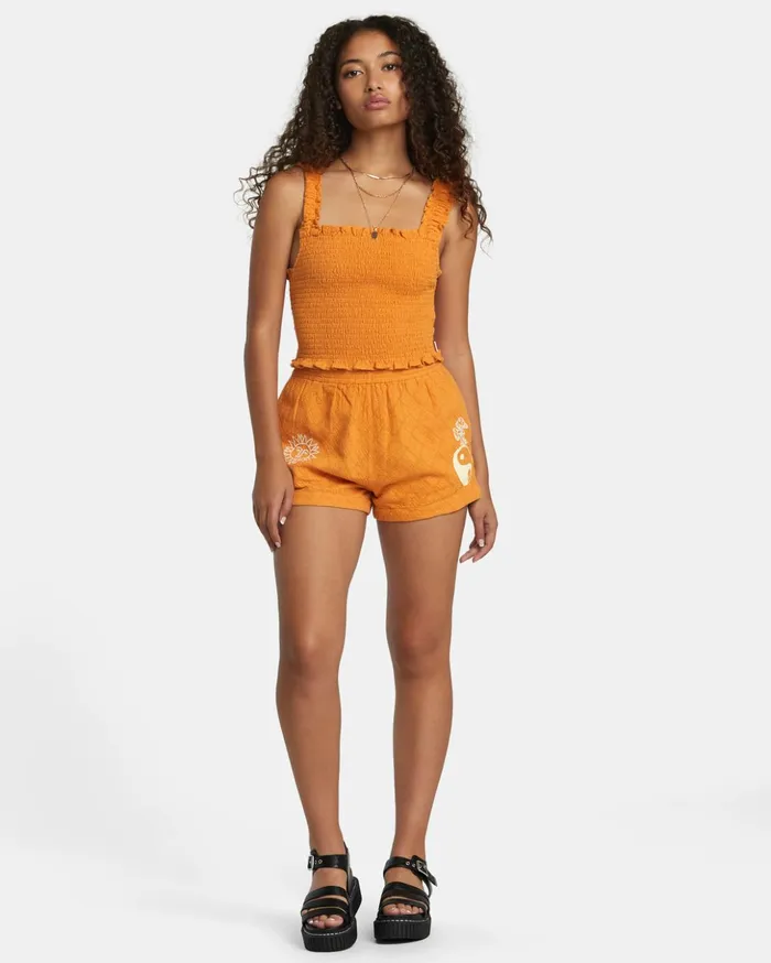 RVCA Shorts Skirts Sawyer Woven Shorts Tangerine 8211 Women