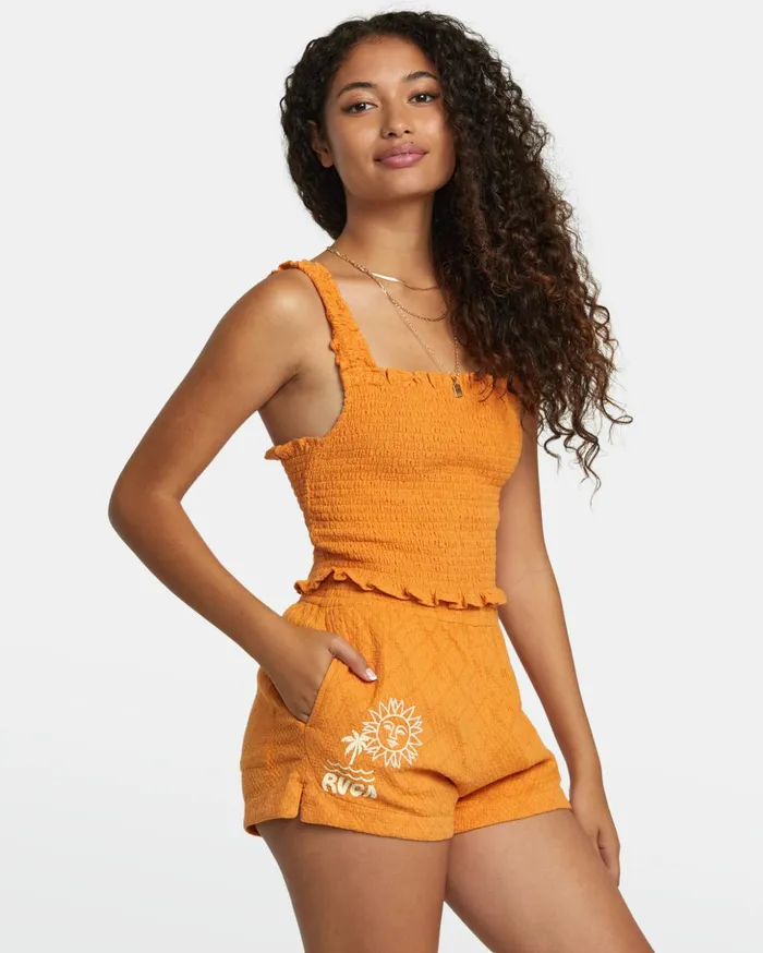 RVCA Shorts Skirts Sawyer Woven Shorts Tangerine 8211 Women