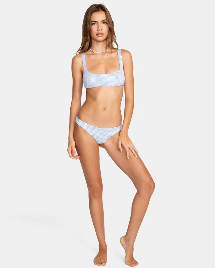 RVCA Swim New Arrivals Gingham Reversible Bralette Bikini Top Ash Blue 8211 Women RVCA Swim New Arrivals Gingham Reversible Bralette Bikini Top Ash Blue 8211 Women