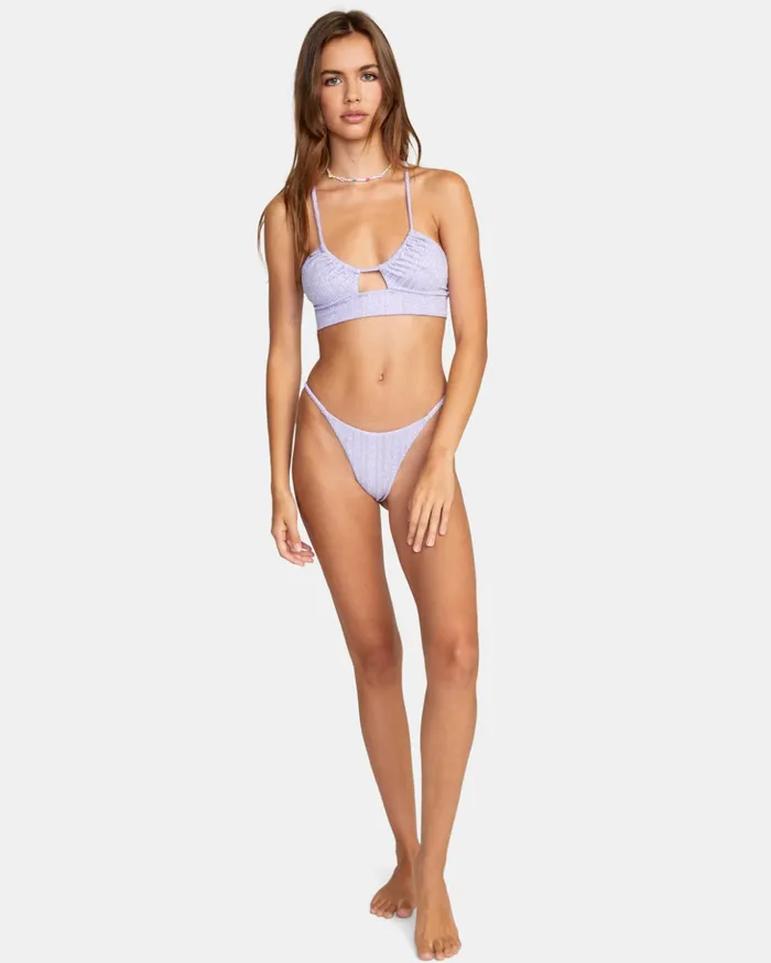 RVCA Swim New Arrivals Stardust Crop Bikini Top Violet 8211 Women