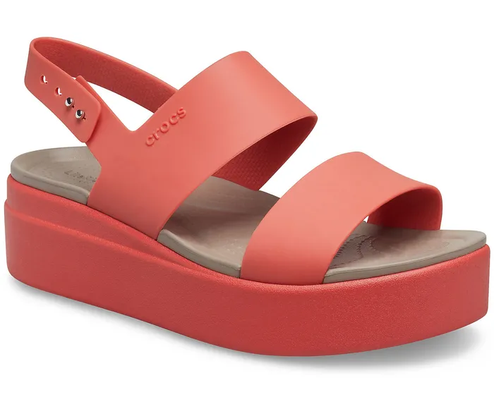 Sandals Women Crocs Crocs Brooklyn Low Wedge Spicy Orange Spicy Orange