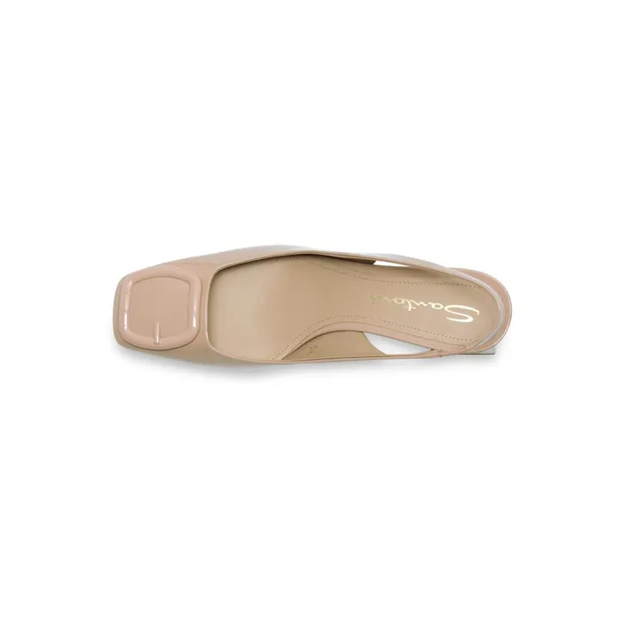 Santoni Pink Patent Leather MidHeel Slingback Women Pumps and Heels