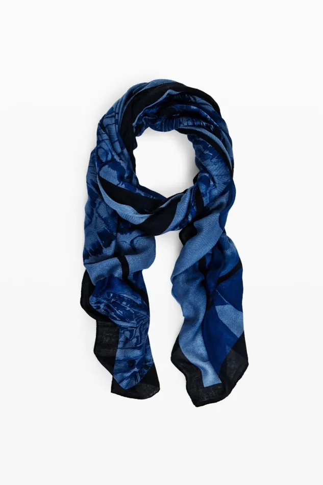 Scarves And Scarf Women Desigual Butterfly Scarf Blue