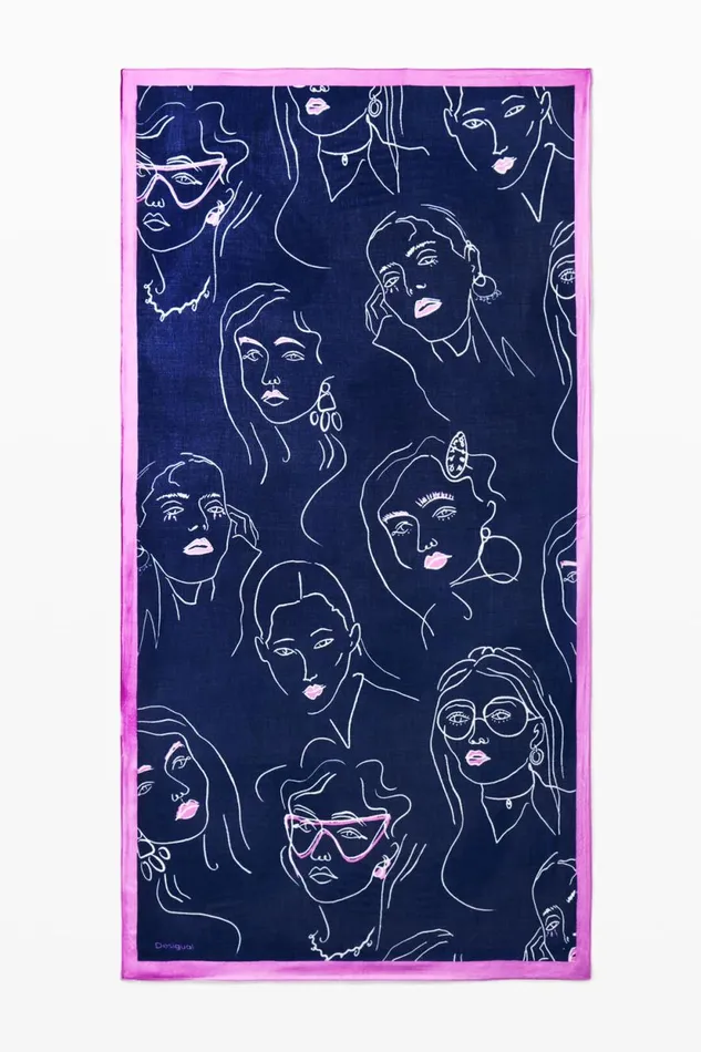 Scarves And Scarf Women Desigual Face Scarf Blue
