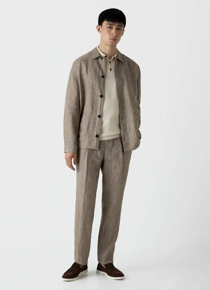 Sea Island Cotton Polo Shirt Undyed Men SUNSPEL Knitwear