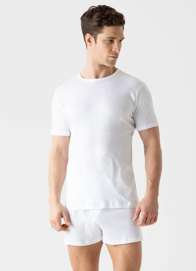Sea Island Cotton Underwear Tshirt White Men SUNSPEL Underwear Tops