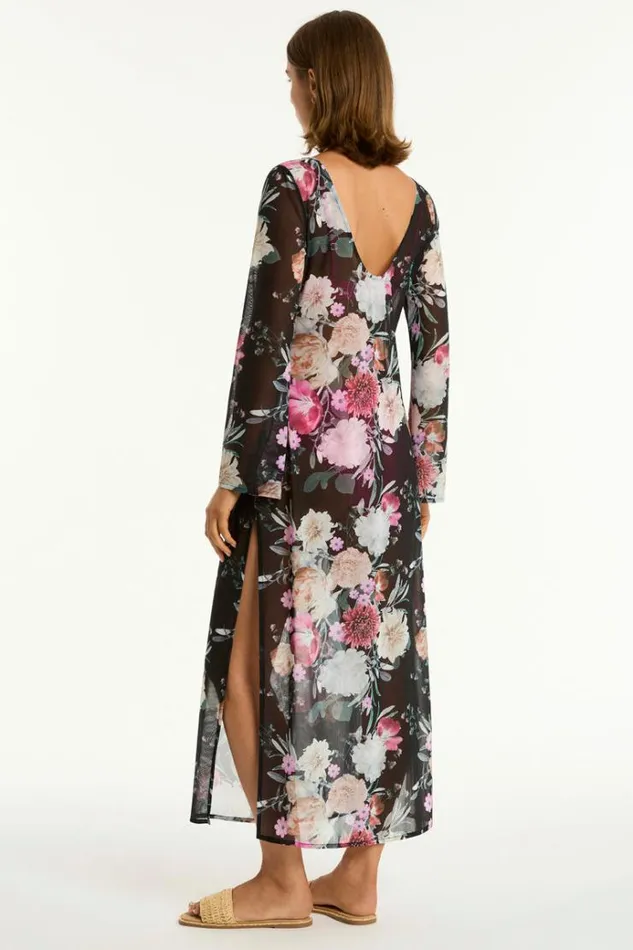 Sea Level Dresses Belle Mesh Long Dress Belle Black 8211 Women