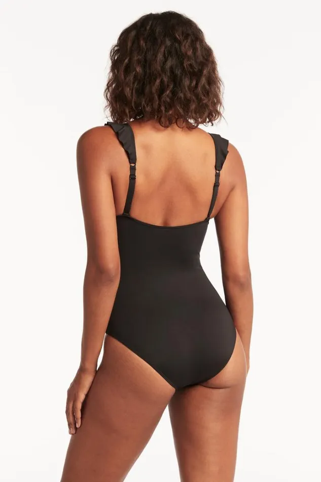 Sea Level One Pieces Eco Essentials Frill One Piece Eco Essentials Black 8211 Women Sea Level One Pieces Eco Essentials Frill One Piece Eco Essentials Black 8211 Women
