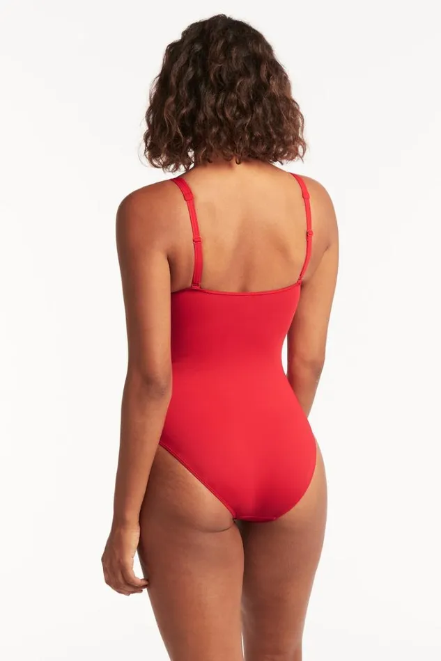 Sea Level One Pieces Eco Essentials Twist Front One Piece Eco Essentials Red 8211 Women Sea Level One Pieces Eco Essentials Twist Front One Piece Eco Essentials Red 8211 Women