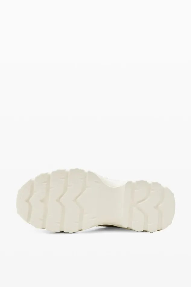 Shoes Women Desigual Chunky Leather Sneakers White