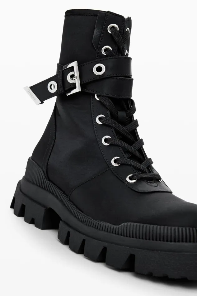 Shoes Women Desigual Combat Boot Black