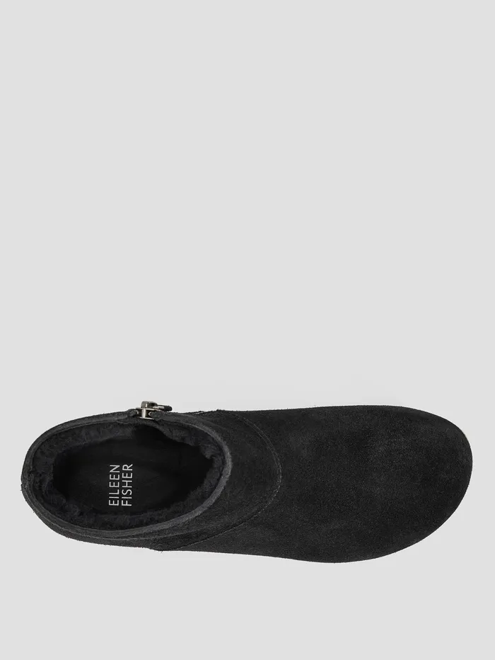 Shoes Women Eileen Fisher Warm Suede Clog Bootie Black