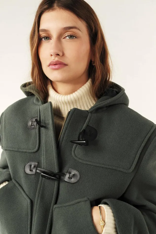 Short Coat Paimee Green Women Baandsh Jackets and Coats