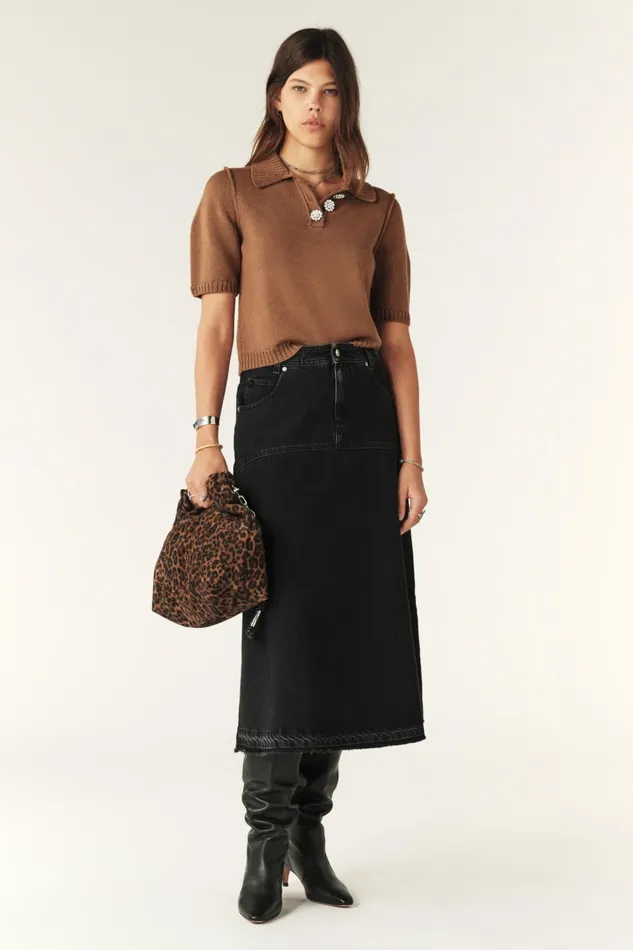 Short Polo Tylak Gray Women Baandsh Sweaters and Cardigans