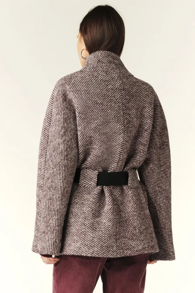 Short Tweed Coat Carole Black Women Baandsh Jackets and Coats
