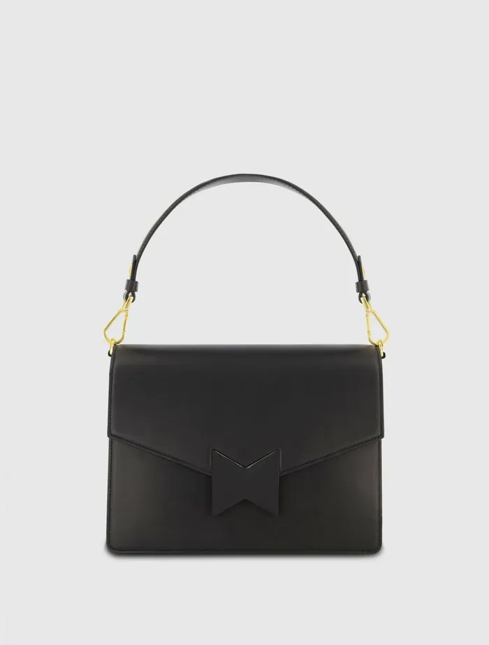 Shoulder Bags Classic Black Leather Medium Shoulder Bag with Detachable Strap Black Mac Duggal Women Shoulder Bags Classic Black Leather Medium Shoulder Bag with Detachable Strap Black Mac Duggal Women