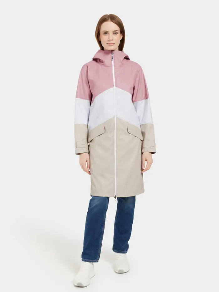 Sigrid Parka Oyster Lilac Women Didriksons Spring Jackets