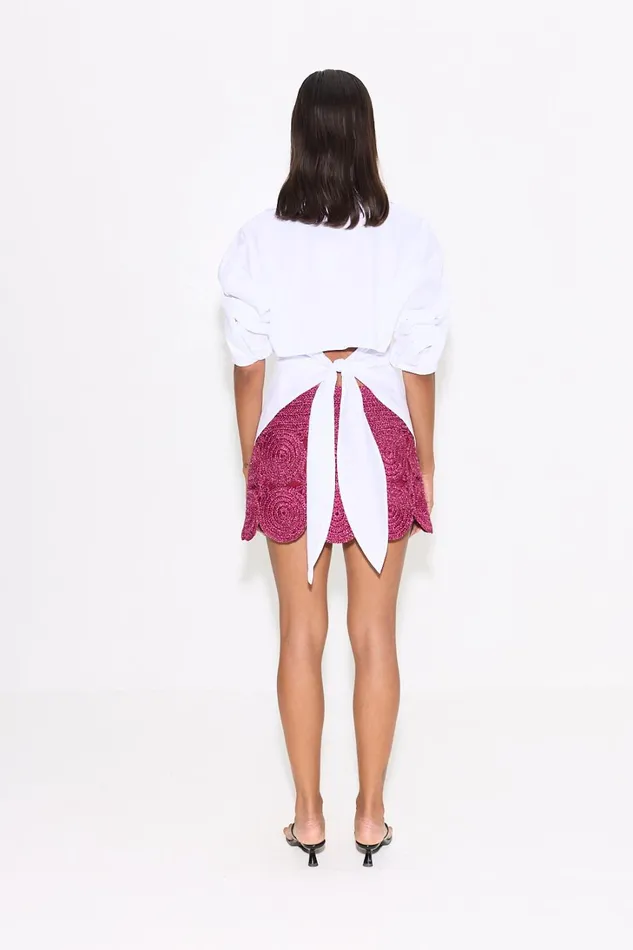 Simon Miller Bottoms Women Beep Beep Mini Skirt In Magenta Simon Miller Bottoms Women Beep Beep Mini Skirt In Magenta