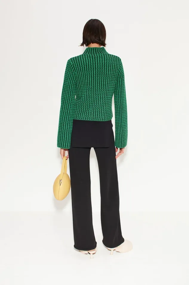 Simon Miller Knitwear Women Simon Miller Peep Textured Knit Sweater In Gummy Green Simon Miller Knitwear Women Simon Miller Peep Textured Knit Sweater In Gummy Green