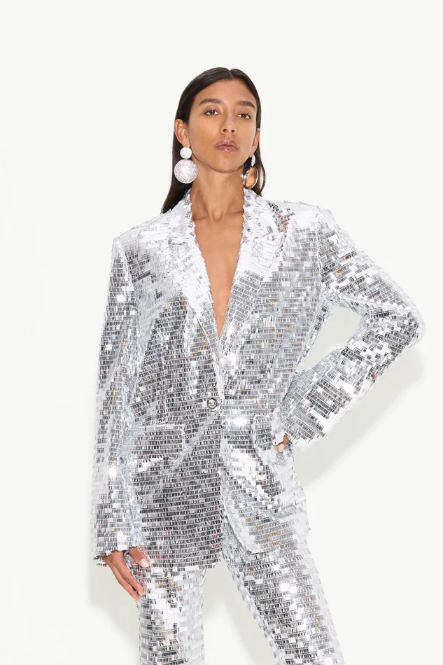 Simon Miller Sets Women Lennox Jacket In Satellite Silver Simon Miller Sets Women Lennox Jacket In Satellite Silver