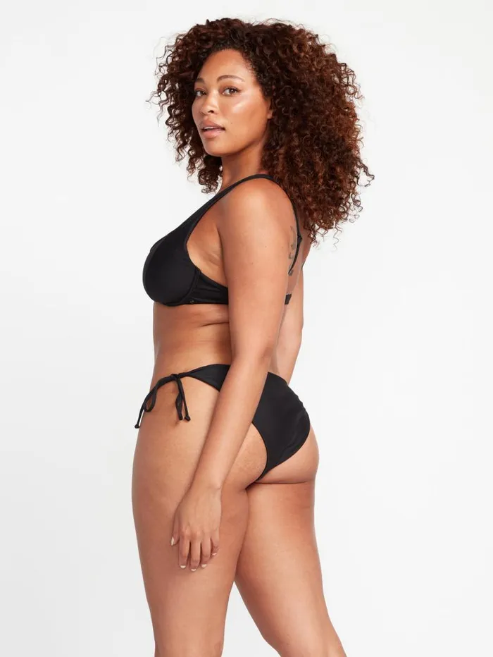 Simply Seamless Tie Side Bikini Bottom 8211 Black Womens Volcom Bikinis