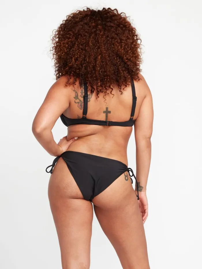 Simply Seamless Tie Side Bikini Bottom 8211 Black Womens Volcom Bikinis