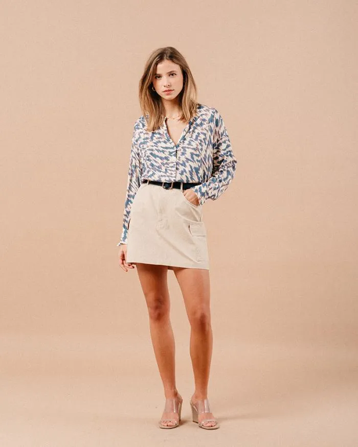 SKIRT BEIGE MARIAH Shop Grace and Mila Short Skirts