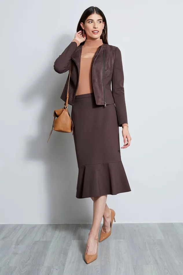 Skirts Women Elie Tahari Fit and Flare Skirt ESPRESSO Skirts Women Elie Tahari Fit and Flare Skirt ESPRESSO