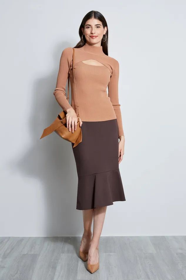 Skirts Women Elie Tahari Fit and Flare Skirt ESPRESSO Skirts Women Elie Tahari Fit and Flare Skirt ESPRESSO