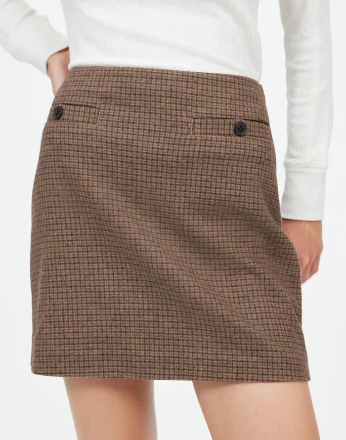 Skirts Women Madewell WoolBlend Mini Skirt In Check Parton Check