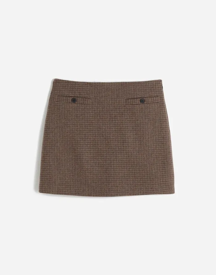 Skirts Women Madewell WoolBlend Mini Skirt In Check Parton Check
