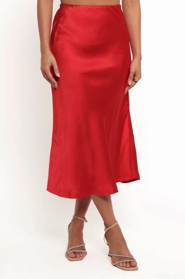 Skirts Women Petal and Pup Karla Midi Skirt Red