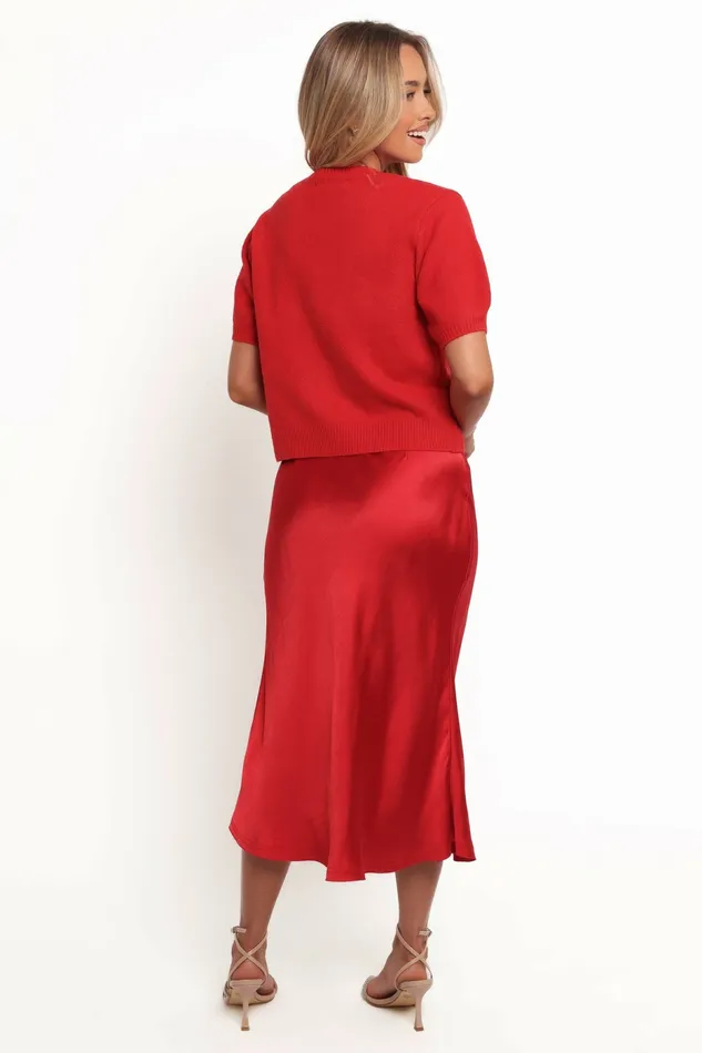 Skirts Women Petal and Pup Karla Midi Skirt Red
