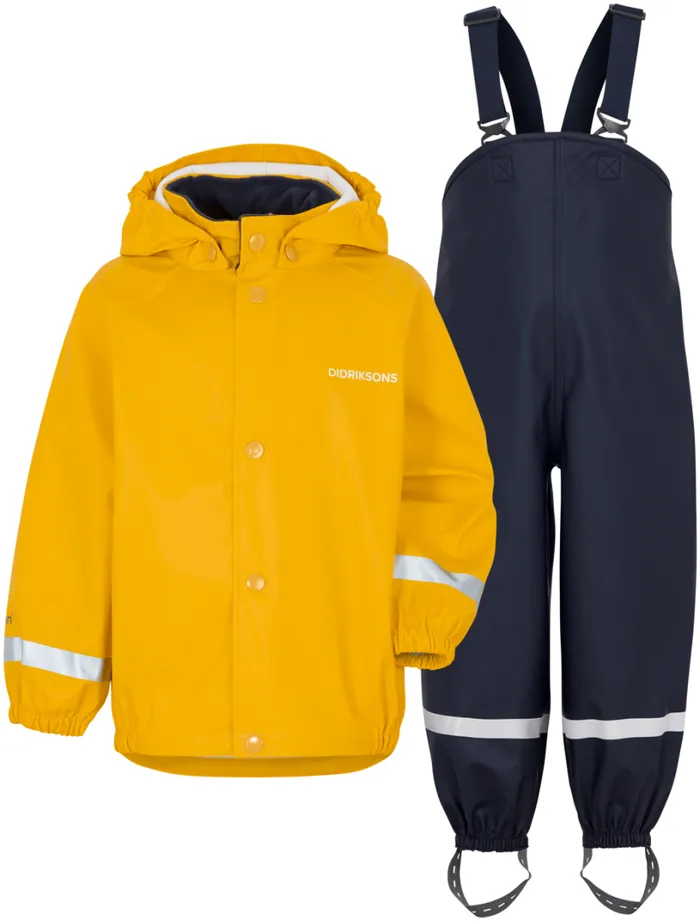 Slaskeman Classic Kids Set Oat Yellow Kids Didriksons Unlined Rain Set