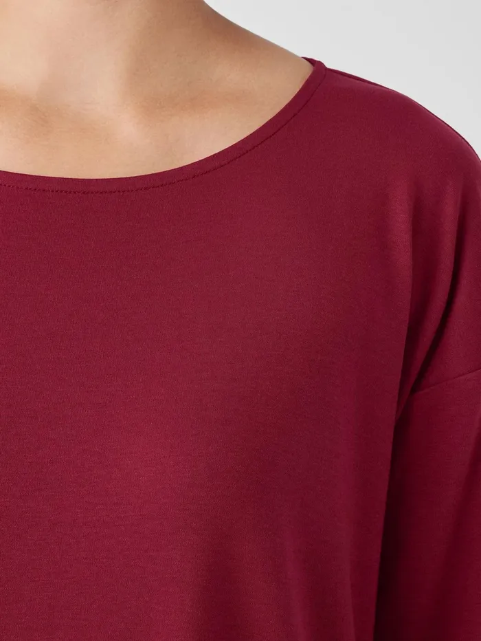 Sleepwear Women Eileen Fisher Organic Cotton Interlock Sleep Dress Cranberry