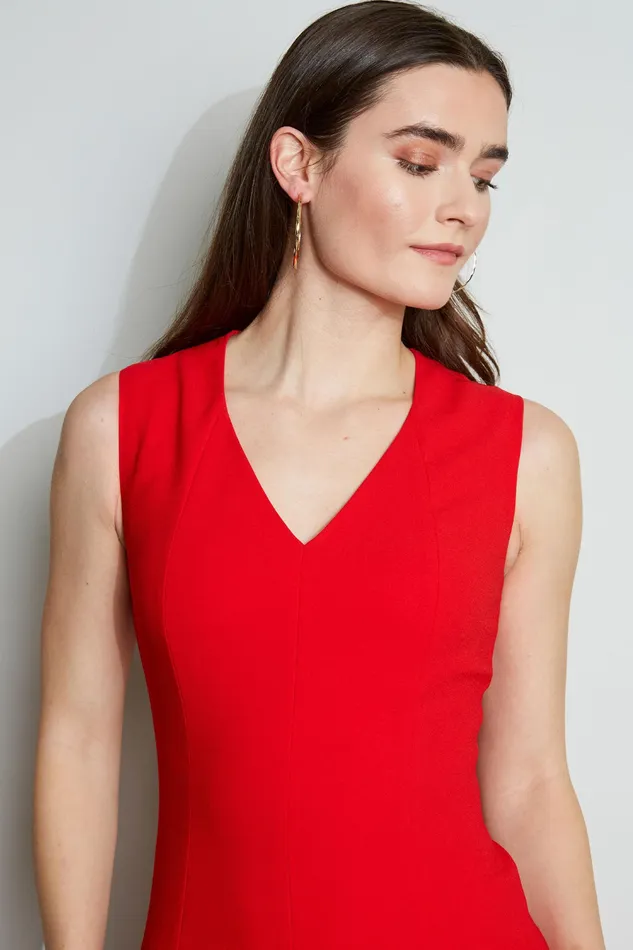Sleeveless Dresses Women Elie Tahari Lace Slit Dress BERRY