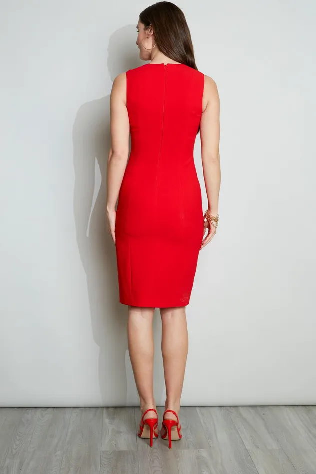 Sleeveless Dresses Women Elie Tahari Lace Slit Dress BERRY